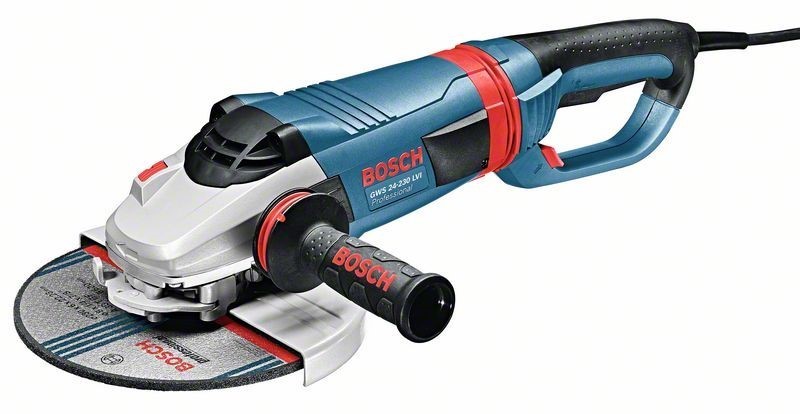 BOSCH GRINDER GWS24-230LVI 230MM 2400W LIGHT WEIGHT KICKBACK STOP